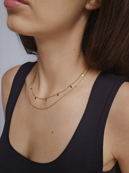 The Layered Gold Charm Necklace - SABI STORE