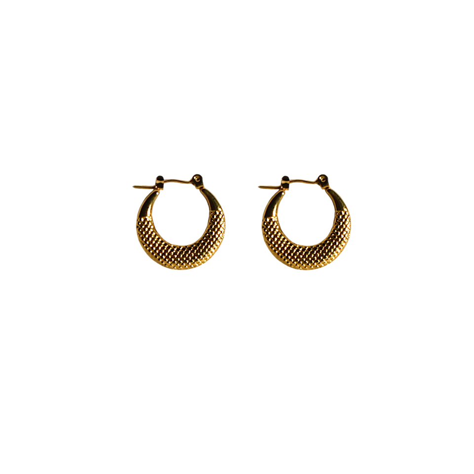 Textured Crescent Hoops