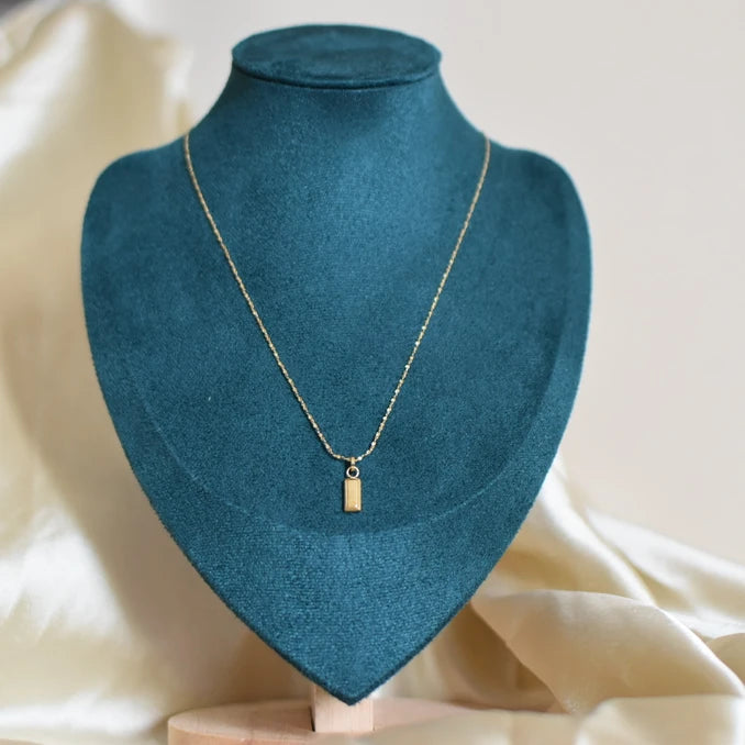The Gold Bar Pendant Necklace