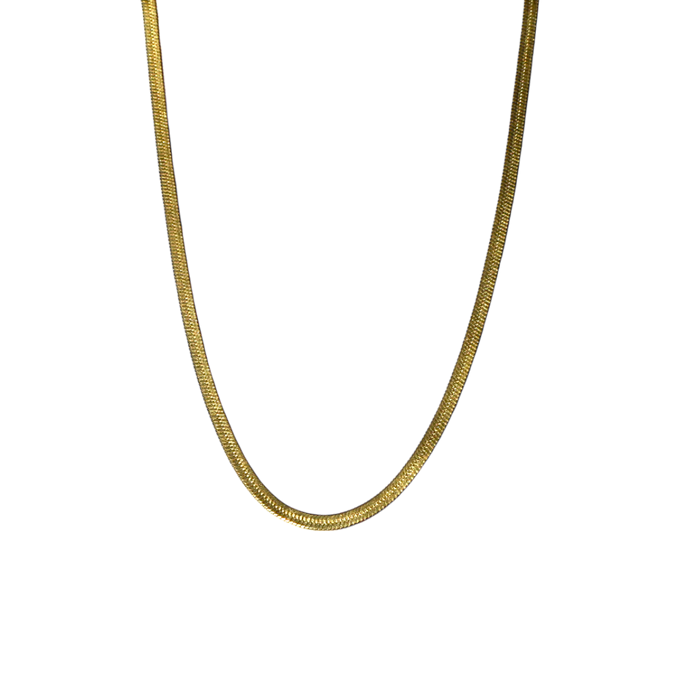 The Sleek Gold Herringbone Necklace