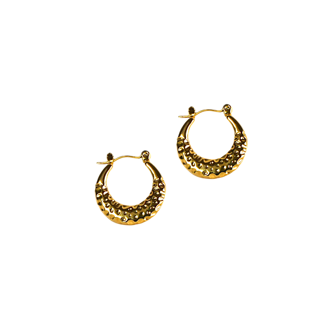 The Textured Crescent Hoops