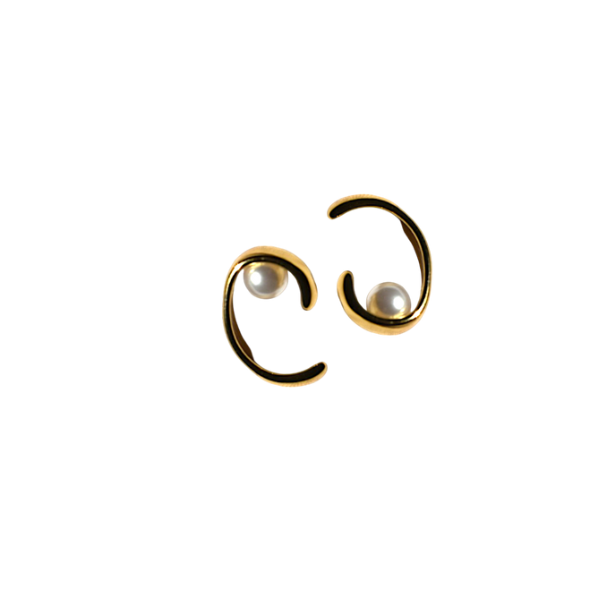 The Pearl Hoop Earrings