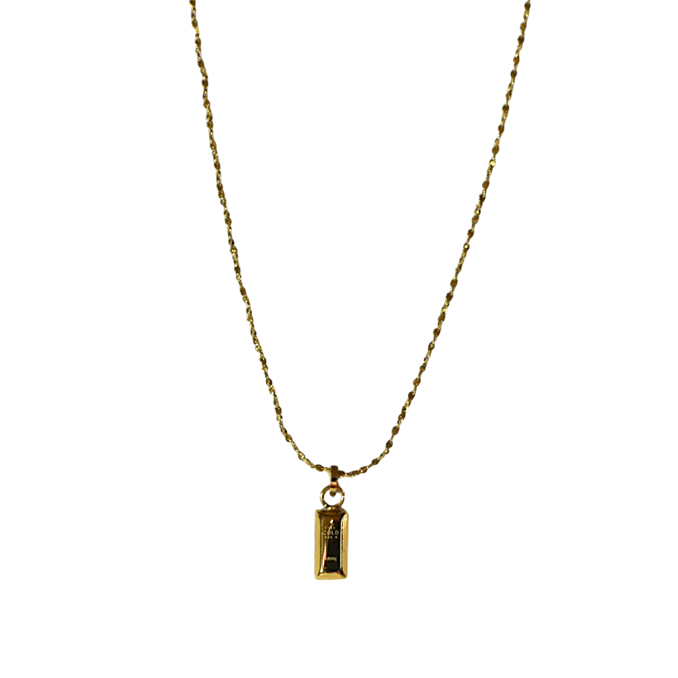 The Gold Bar Pendant Necklace