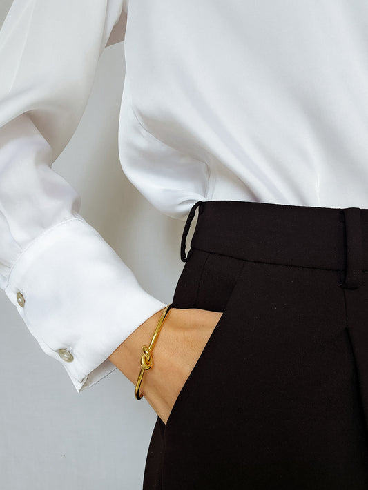The Knot Charm Cuff