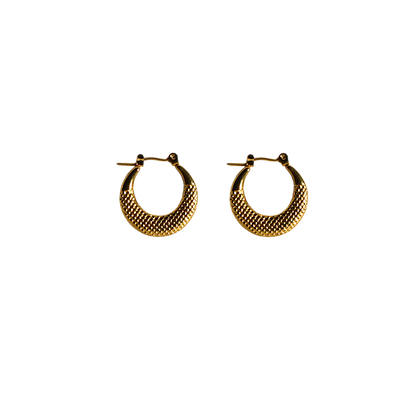 Textured Crescent Hoops