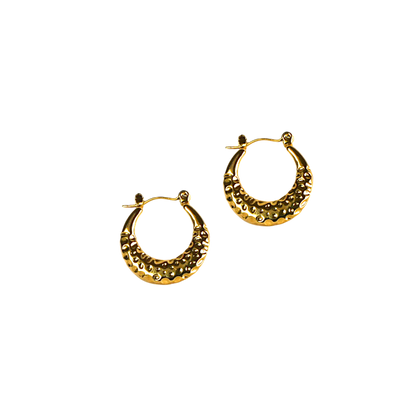 The Textured Crescent Hoops