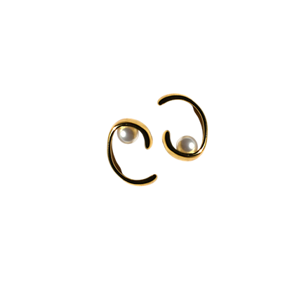 The Pearl Hoop Earrings
